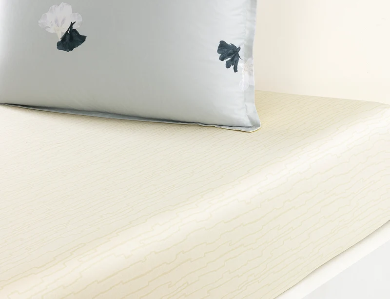 Drap housse Satin de coton - MOONFLOWER Gris