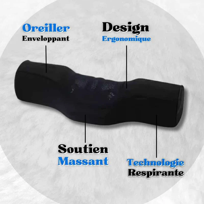 Coussin Cervical Massant Noir !
