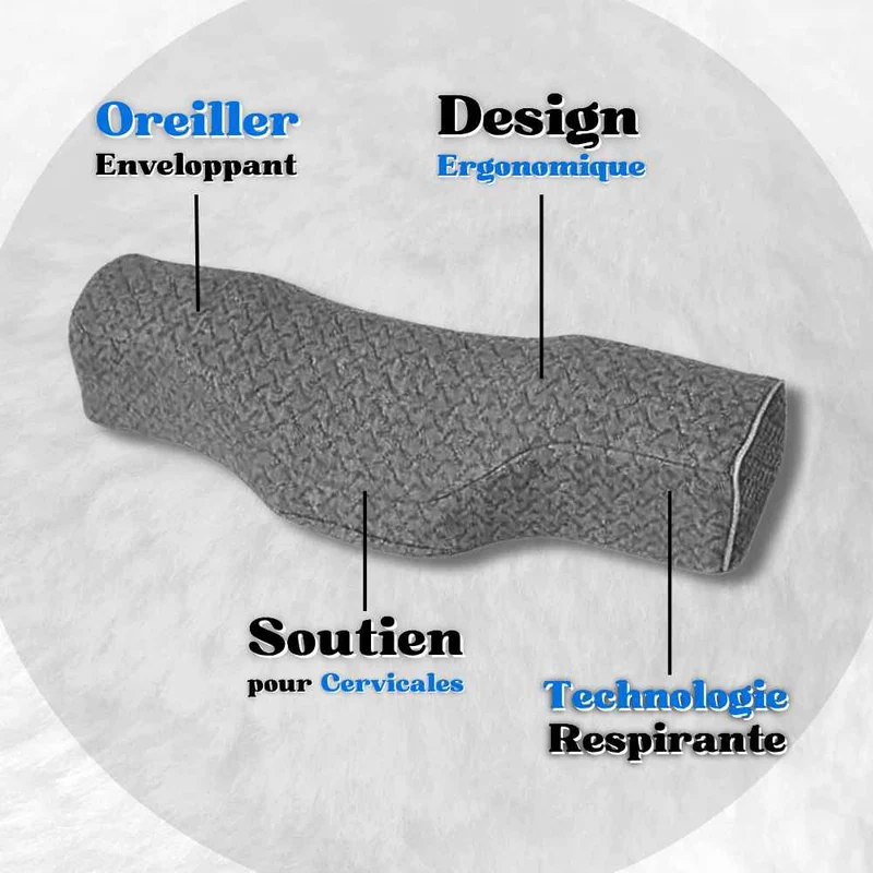 Coussin de Positionnement Cervical gris foncé