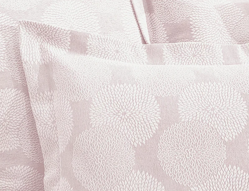 Taie d'oreiller Coton et Polyester - DAHLIA Rose