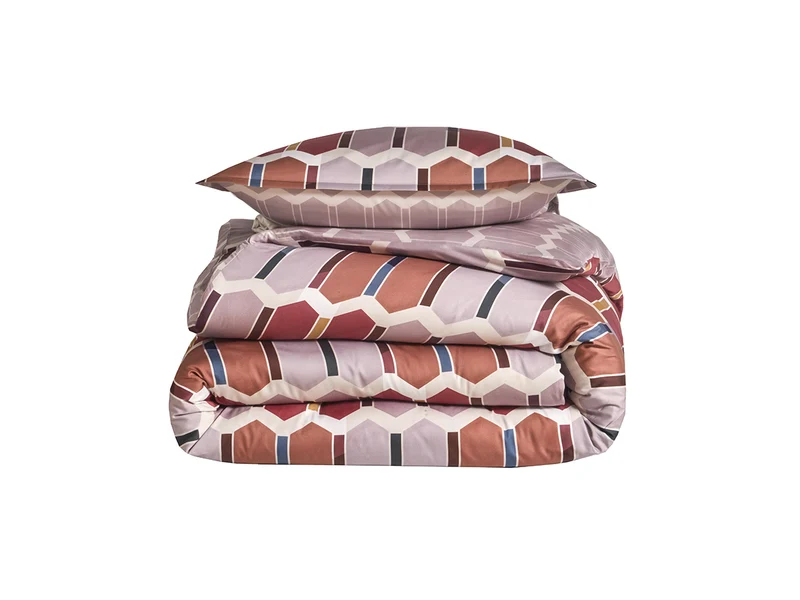 Housse de couette Satin de coton - MOSAÏC Sienne