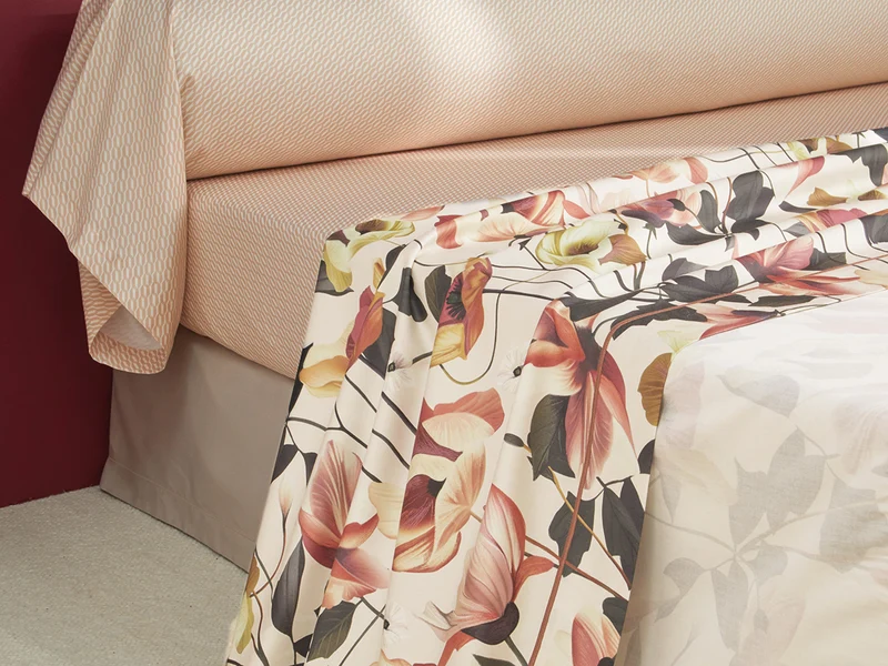 Drap plat Satin de coton - RHAPSODIE Aubépine