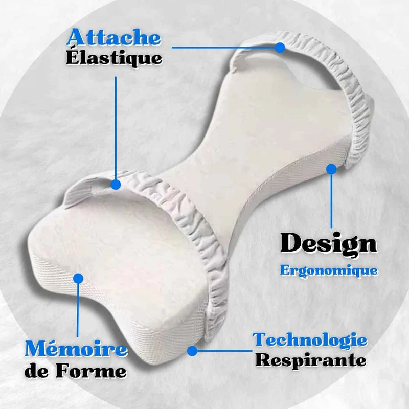 Coussin entre les Jambes pour Dormir blanc !