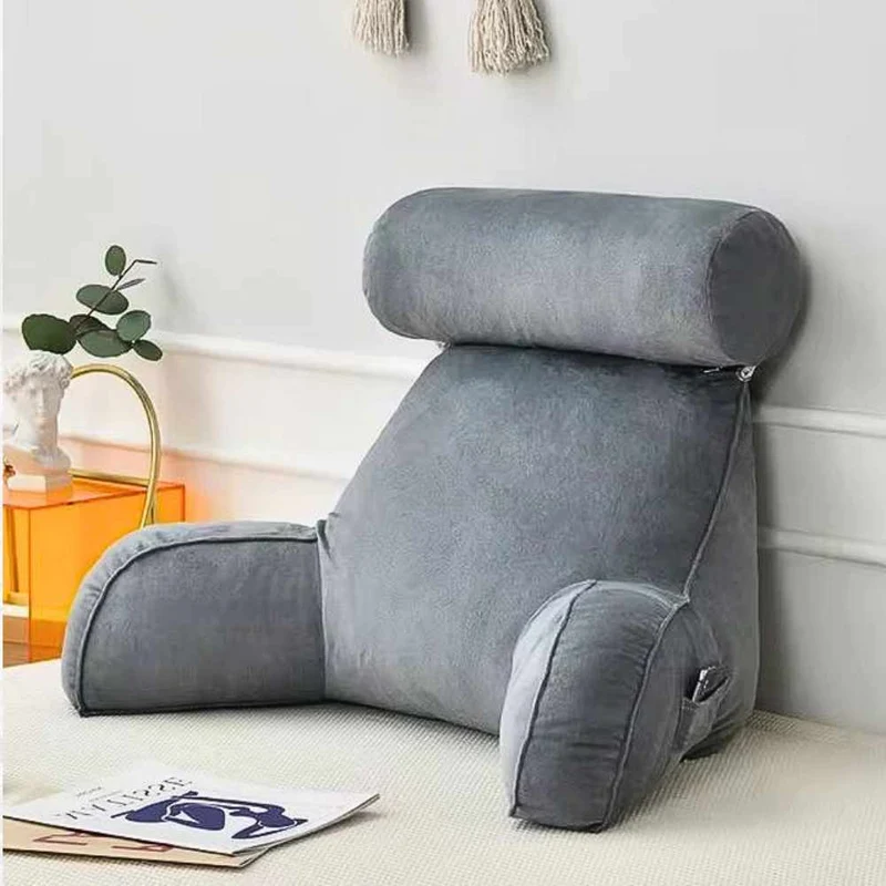 Coussin de Lecture à Accoudoirs Gris !