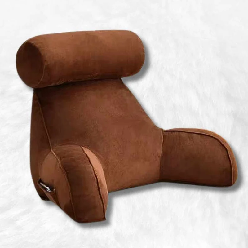 Coussin de Lecture à Accoudoirs Marron !