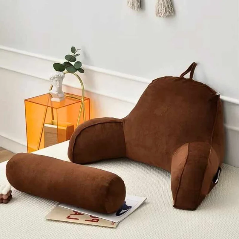 Coussin de Lecture à Accoudoirs Marron !