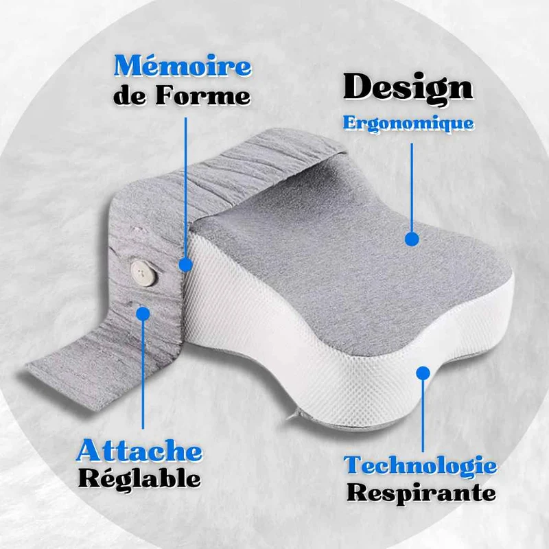 Coussin de Genoux pour Dormir gris !
