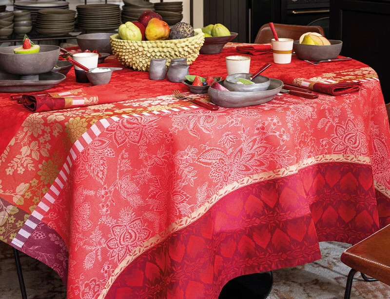 Nappe Coton Jacquard - GIPSY Rubis