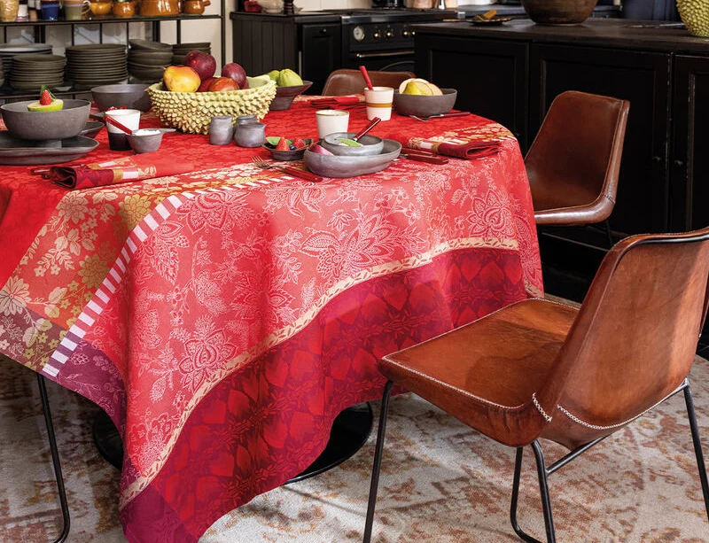 Nappe Coton Jacquard - GIPSY Rubis