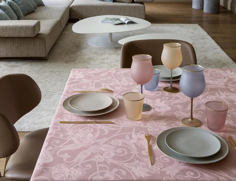Nappe 100% lin - TIVOLI Rose Poudré
