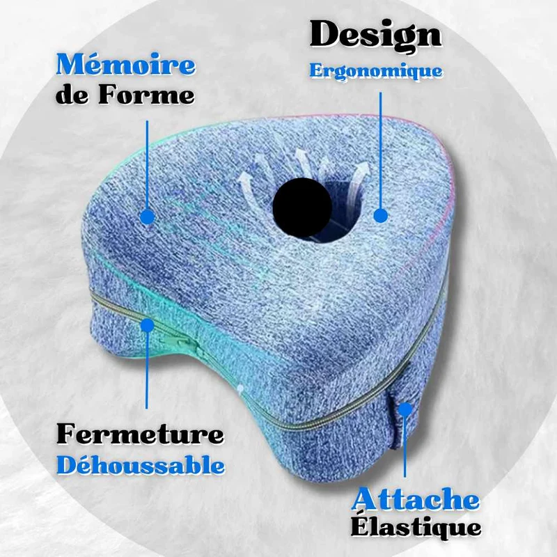 Coussin entre Genoux Ergonomique bleu !
