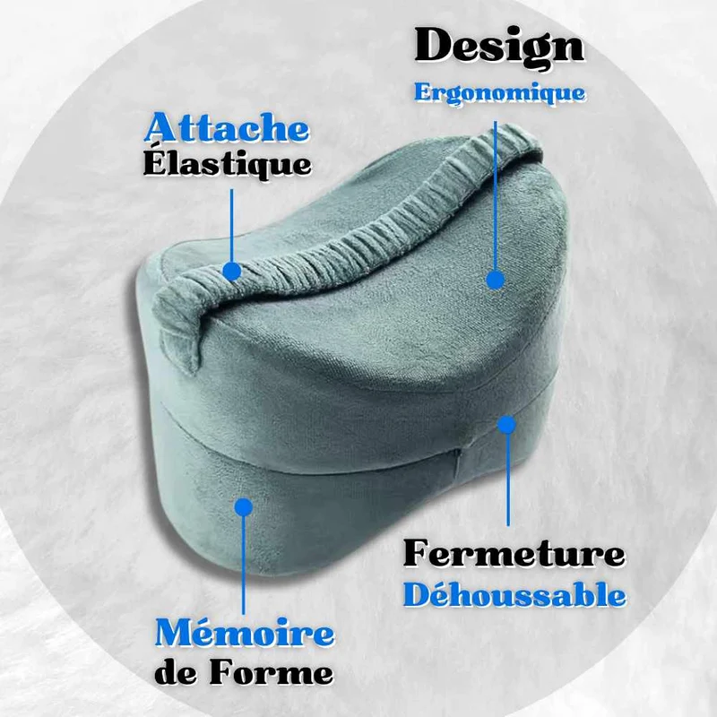 Coussin genoux à mémoire de forme bleu !