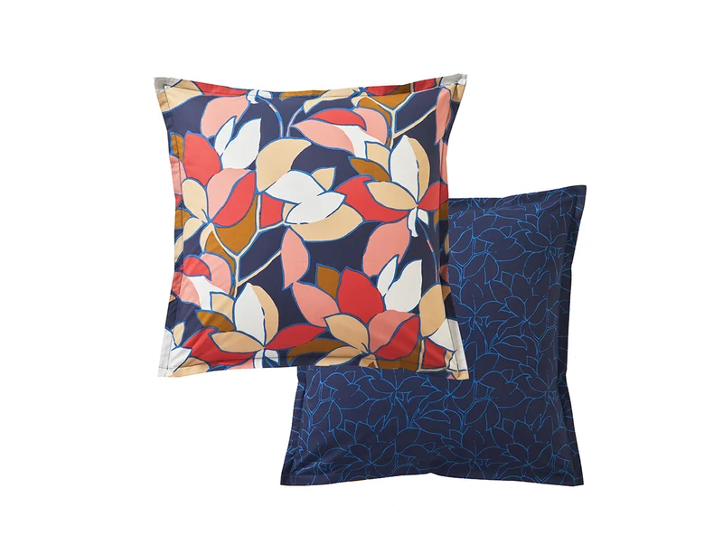 Taie de traversin Percale de coton - UTOPIA Cobalt
