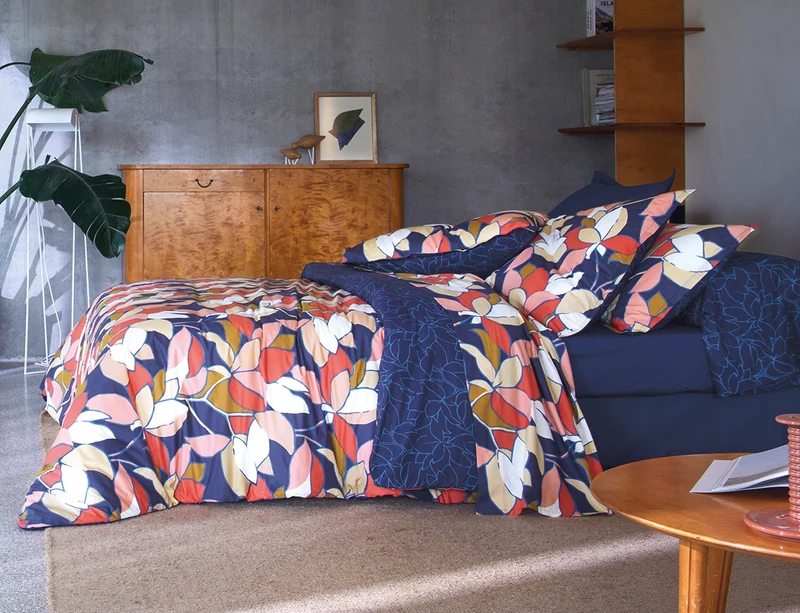 Taie de traversin Percale de coton - UTOPIA Cobalt