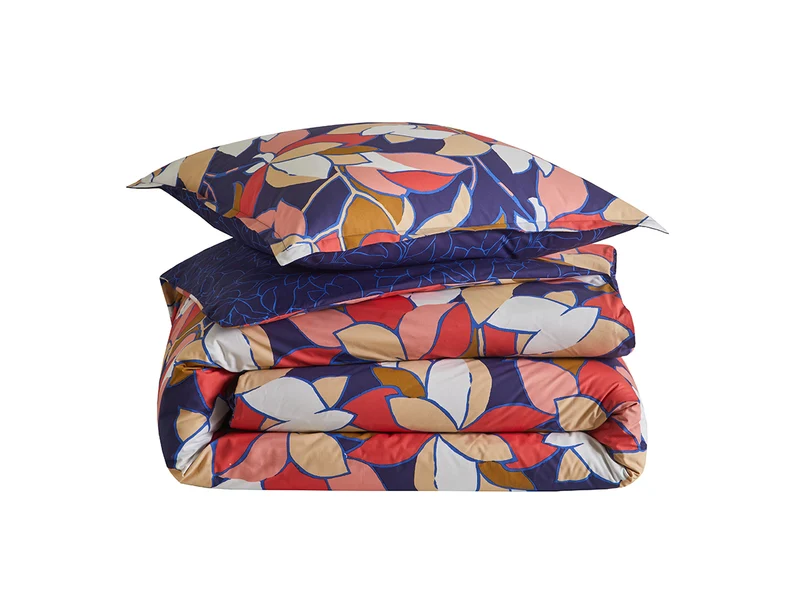 Taie de traversin Percale de coton - UTOPIA Cobalt