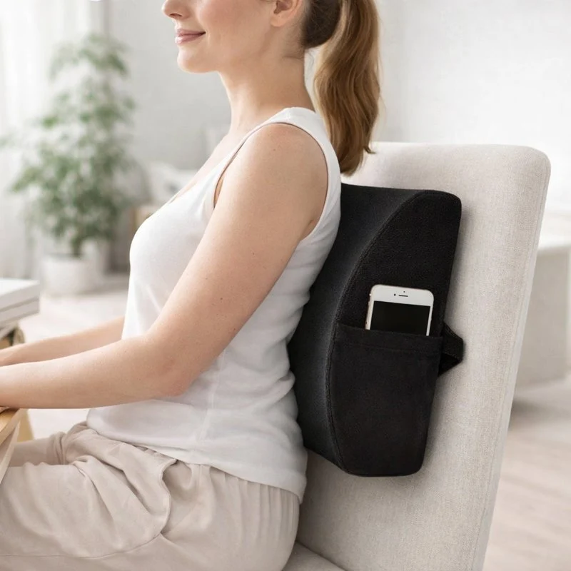 Coussin Lombaire avec Rangement noir !