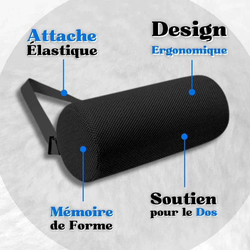 Coussin Lombaire Siège de bureau noir !