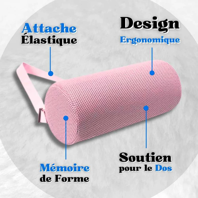 Coussin Lombaire Siège de bureau Rose !