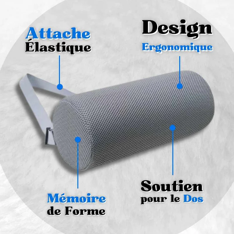 Coussin Lombaire Siège de bureau gris !