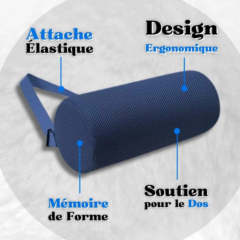 Coussin Lombaire Siège de bureau bleu !