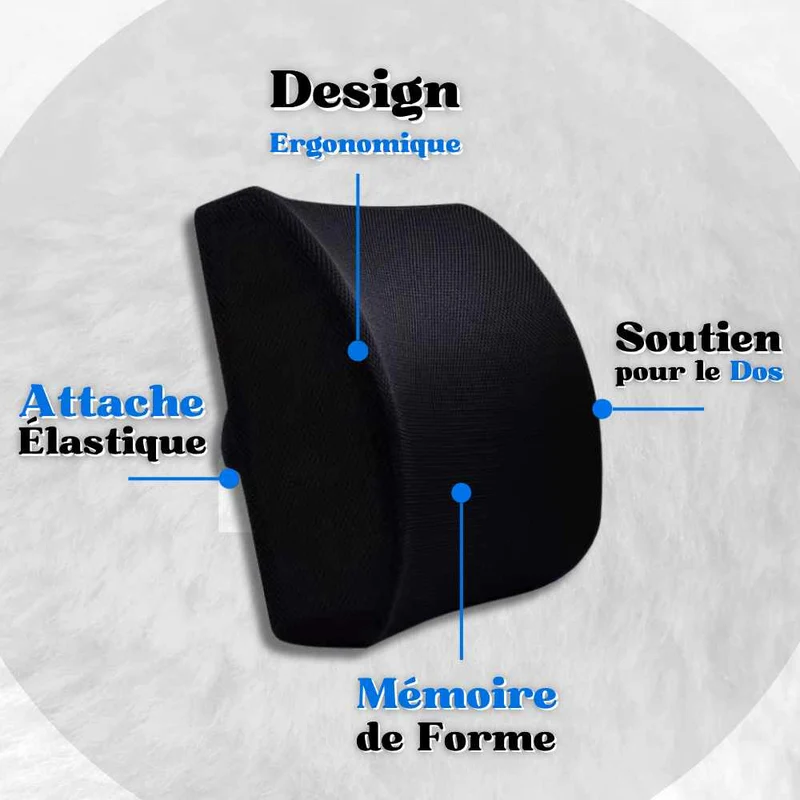 Coussin Lombaire pour Voiture Noir !