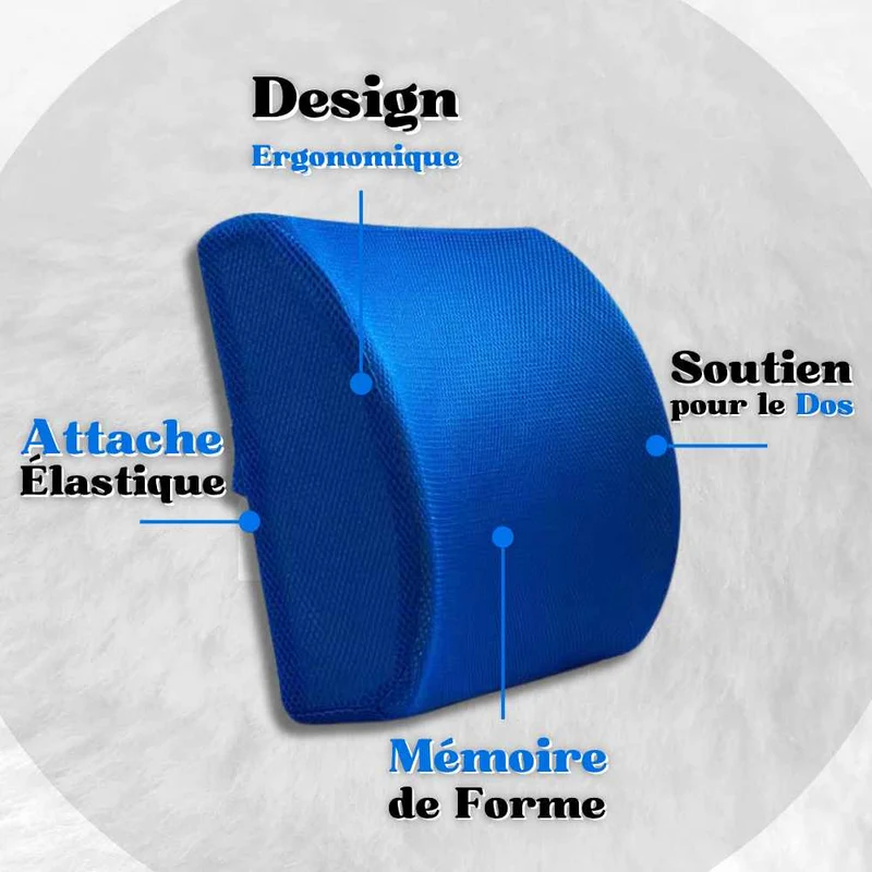 Coussin Lombaire pour Voiture Bleu !