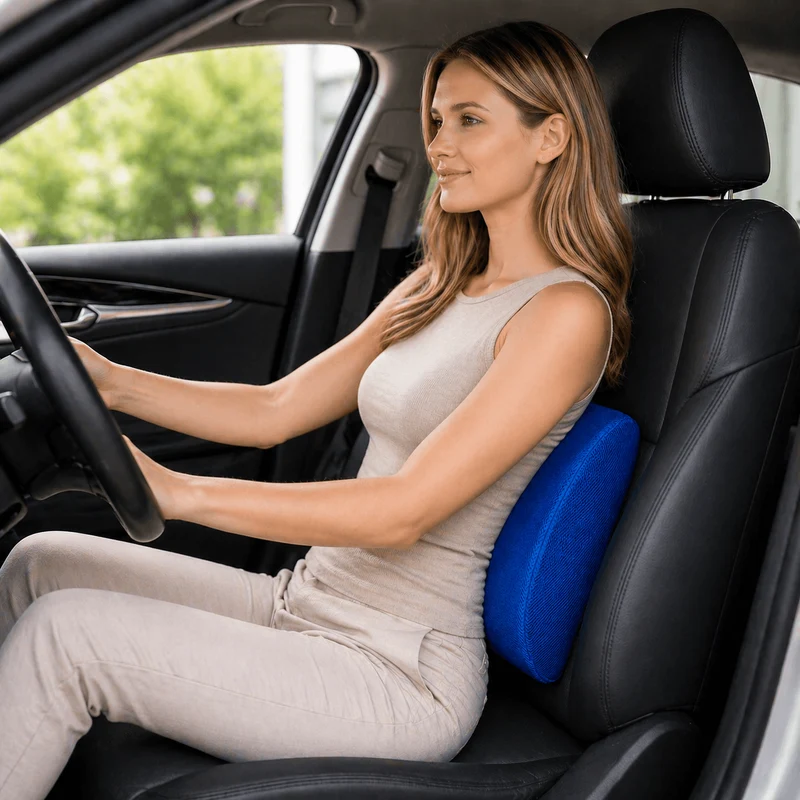 Coussin Lombaire pour Voiture Bleu !