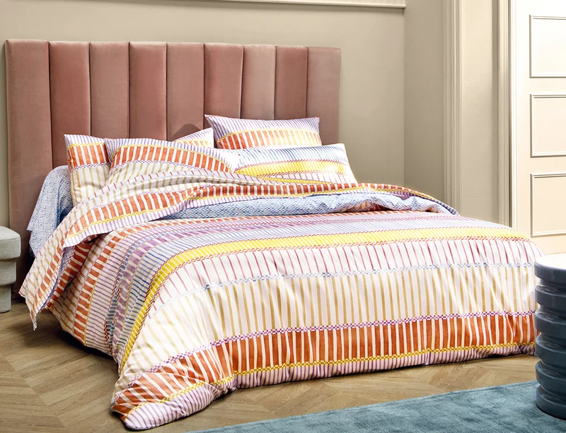 Drap-housse Satin imprimé - PORTOFINO Pastel