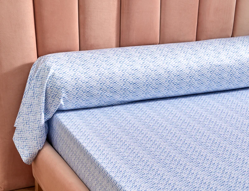 Drap-housse Satin imprimé - PORTOFINO Pastel