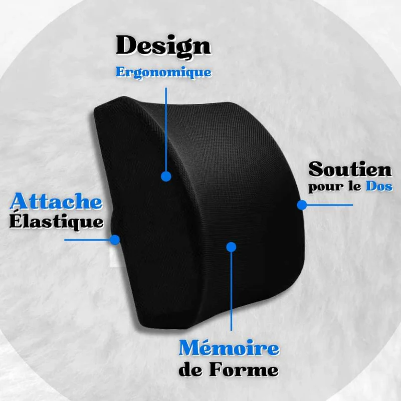 Coussin Lombaire mémoire de forme noir !