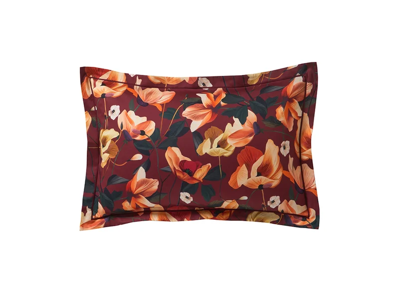 Housse de couette Satin de coton - RHAPSODIE Grenat