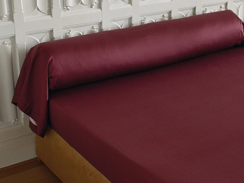 Housse de couette Satin de coton - RHAPSODIE Grenat