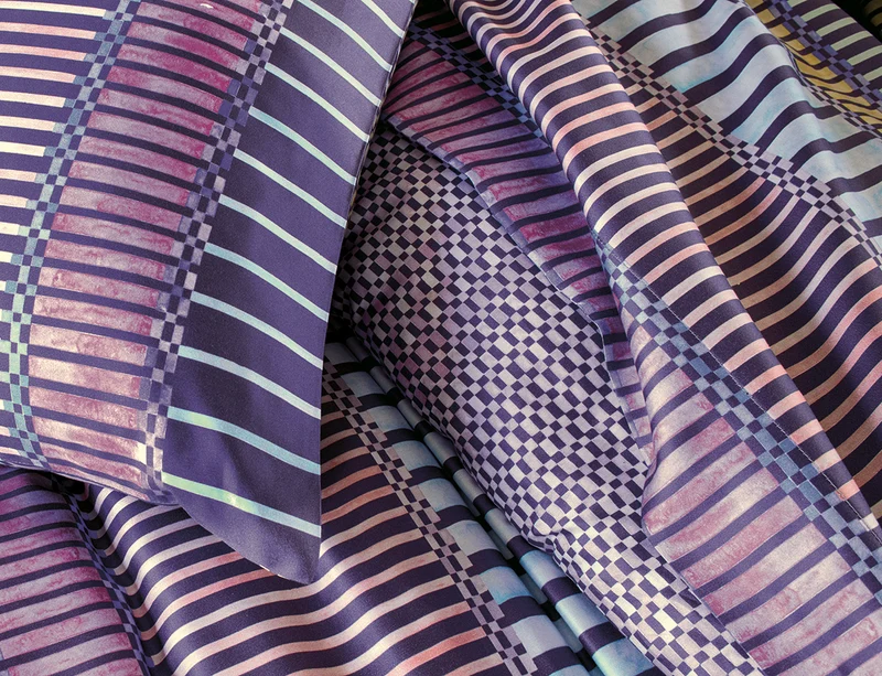 Taie de traversin Satin imprimé - PORTOFINO Ultraviolet