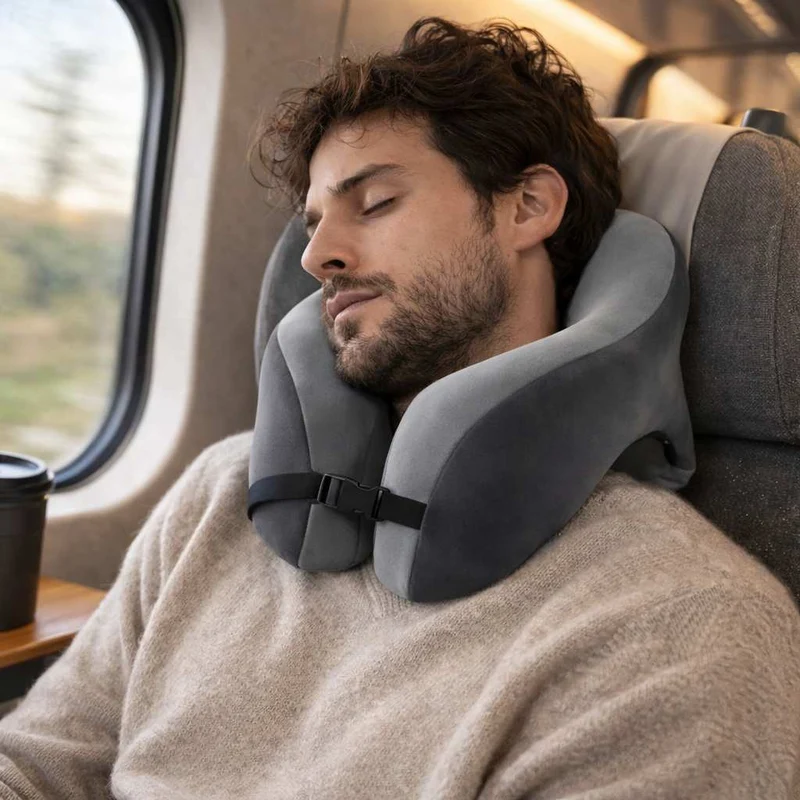 Coussin de Voyage 3 en 1 gris !