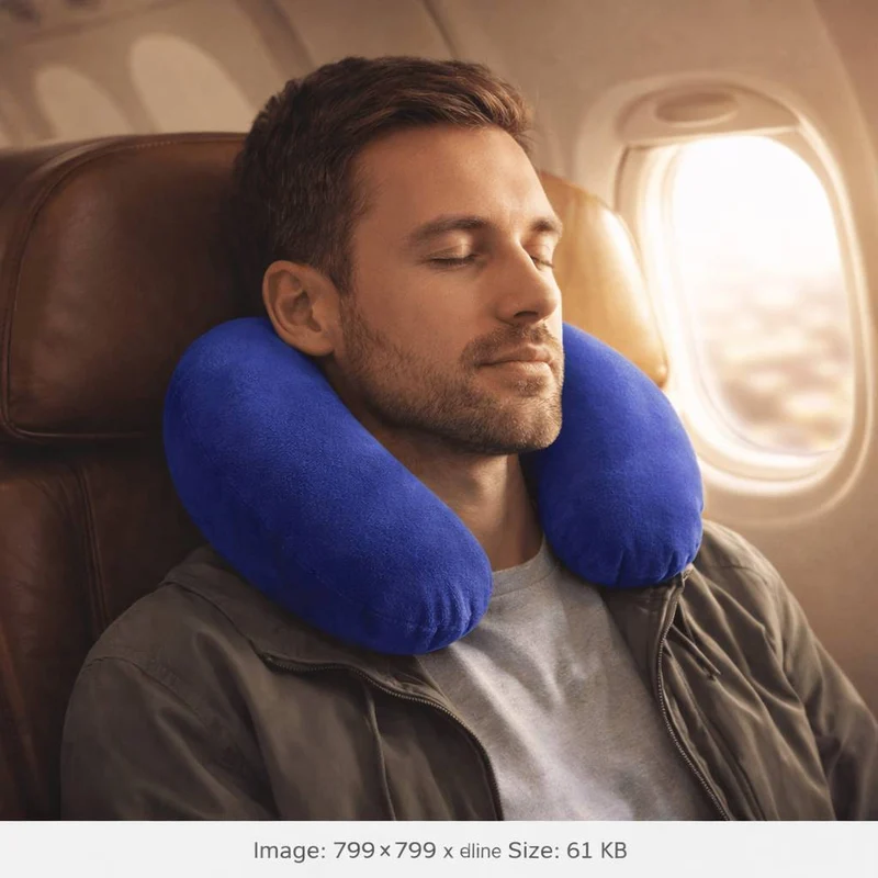 Coussin Avion Gonflable bleu !