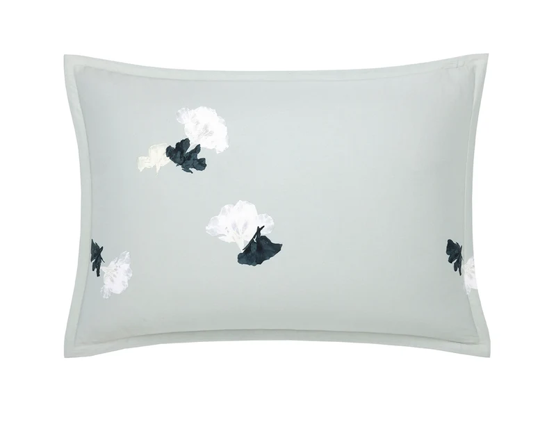 Taie d'oreiller Satin de coton - MOONFLOWER Gris