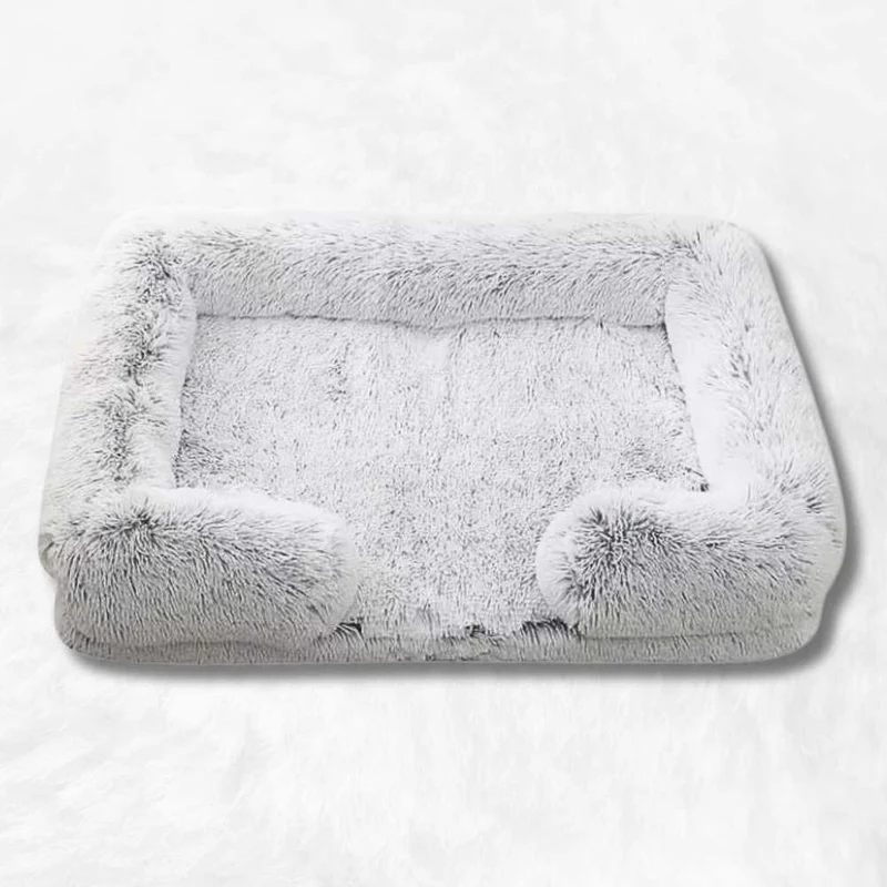 Coussin chien Anti-stress & Déhoussable neige