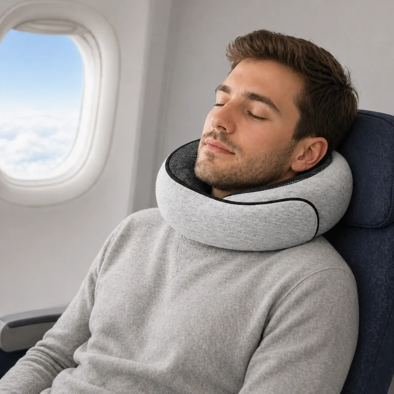 Coussin de Voyage Nuque Gris !