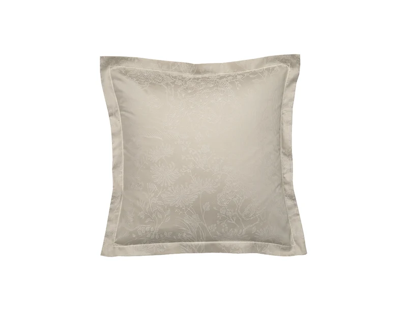 Taie d'oreiller Satin Jacquard - ODYSSÉE Chanvre