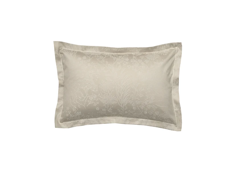 Taie d'oreiller Satin Jacquard - ODYSSÉE Chanvre