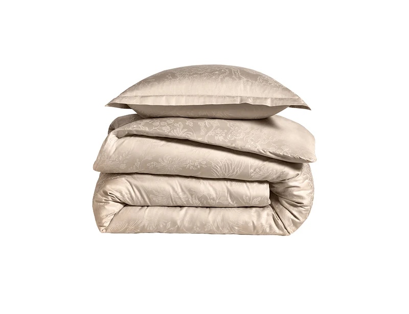 Housse de couette Satin Jacquard - ODYSSÉE Chanvre