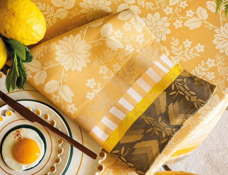 Serviette de table Coton Jacquard - GIPSY Désert