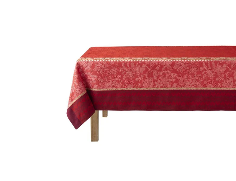 Nappe Enduite Coton Jacquard - GIPSY Rubis
