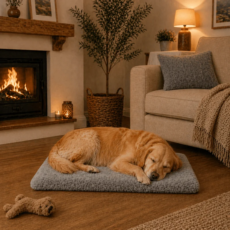 Lit Coussin Déhoussable Gris pour Chien !