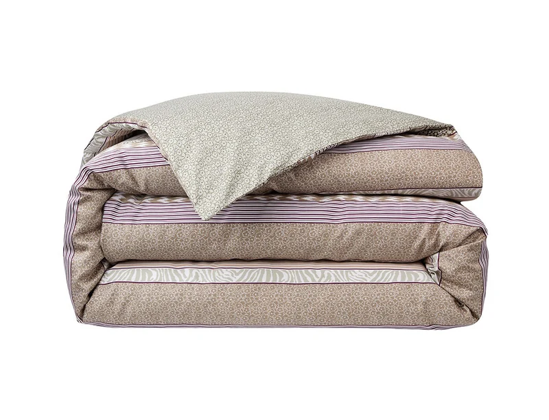 Housse de couette Satin de coton - K STRIPE Beige
