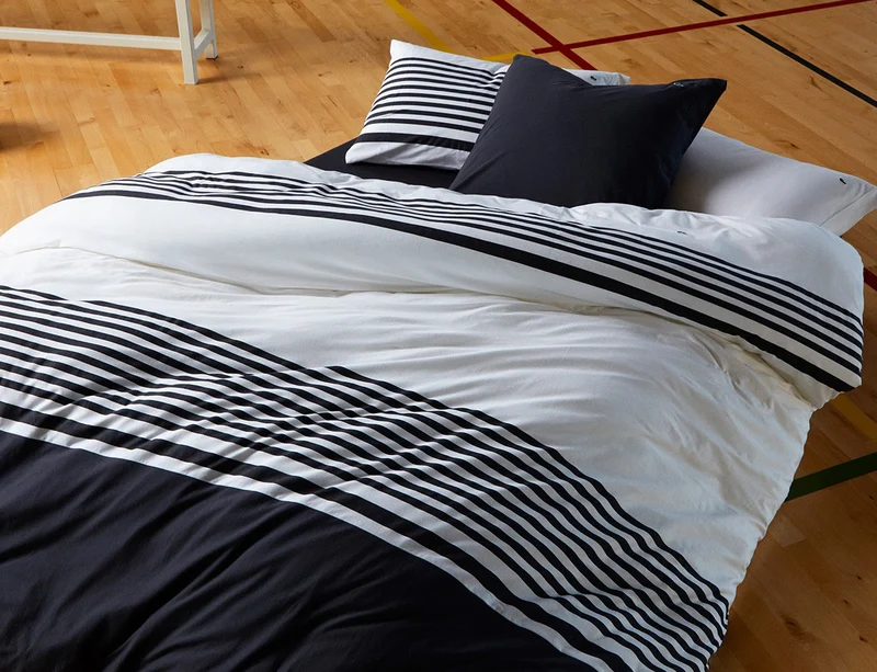 Housse de couette Jersey biologique - L BAYADERE Bitume