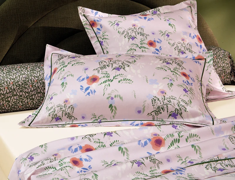 Drap plat Satin de coton - GAIA Mauve
