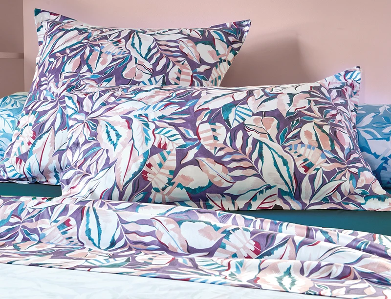 Housse de couette Satin Imprimé - EUPHORIA Améthyste