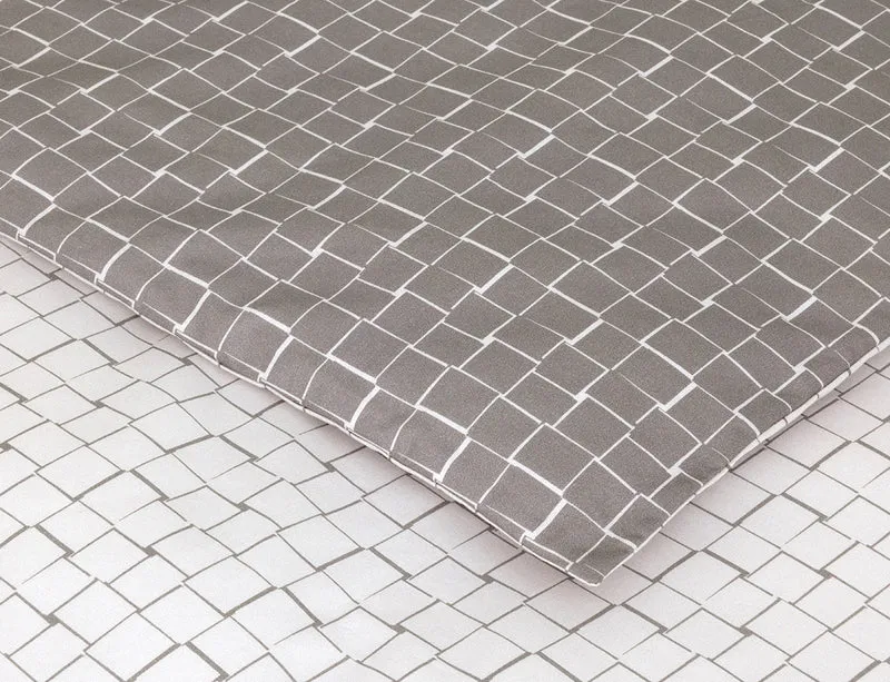 L BLOCK Greige - Percale de coton biologique