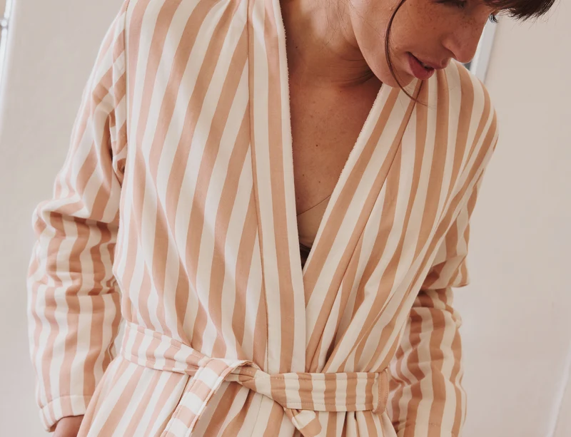 Peignoir Satin et Éponge - FIFTY FIFTY